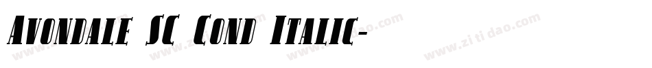 Avondale SC Cond Italic字体转换